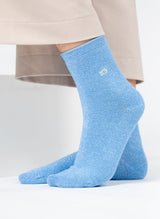 Chaussettes à Paillettes Unies - Bleu clair