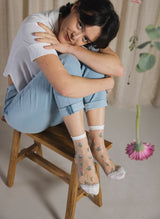 Chaussettes Transparentes Fleurs des Champs