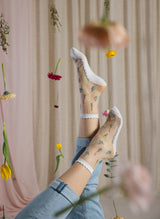 Chaussettes Transparentes Fleurs des Champs