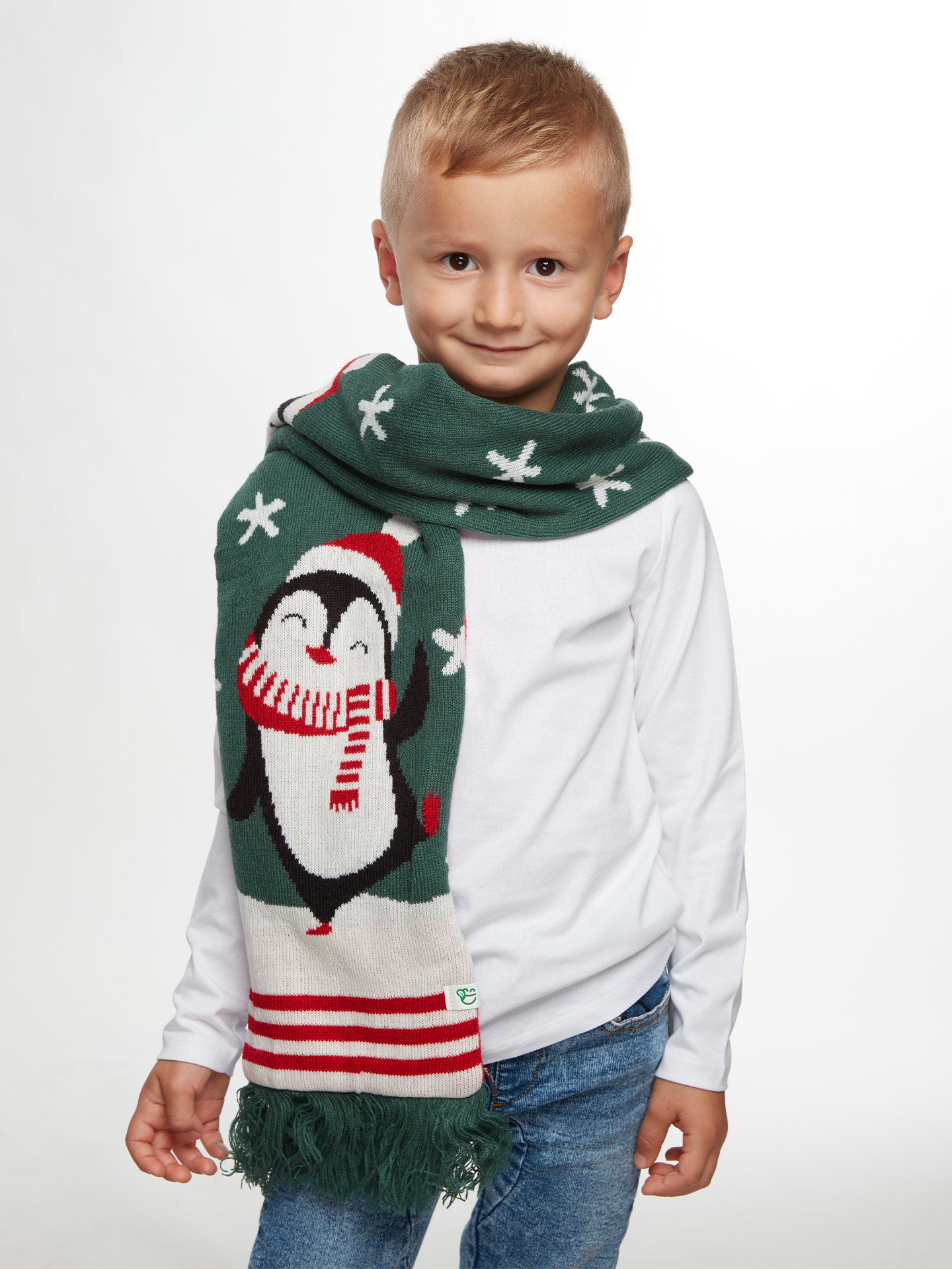 Écharpe Tricotée Enfants Salut Manchot