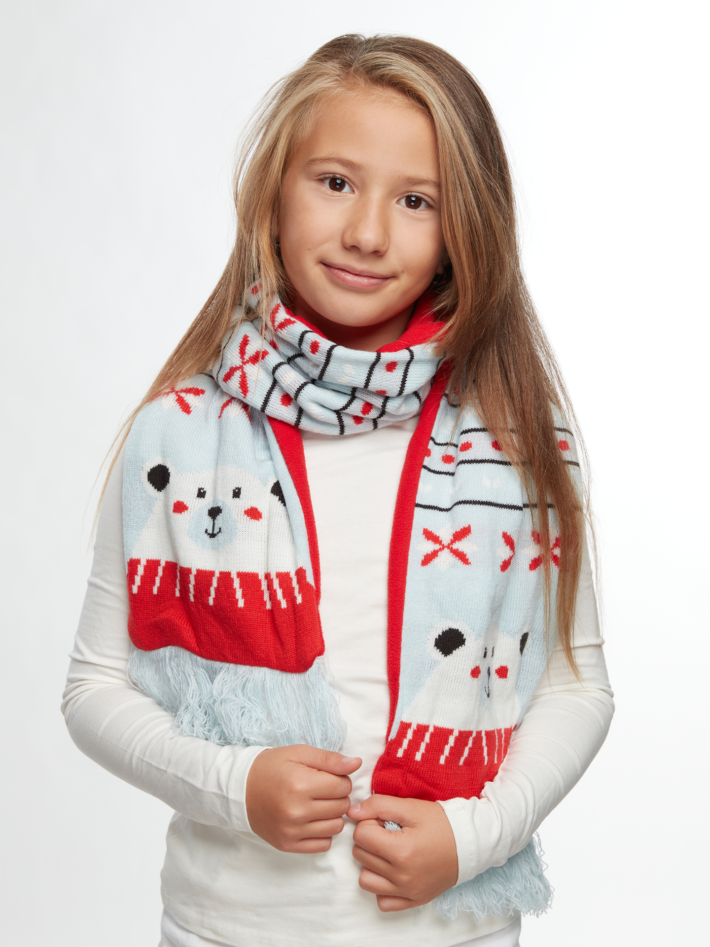 Écharpe Tricotée Enfants Ours d'Hiver