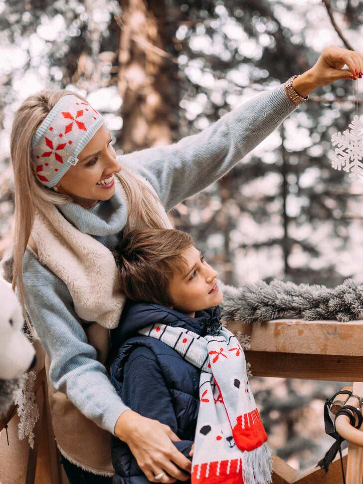Écharpe Tricotée Enfants Ours d'Hiver