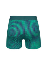 Boxer Homme Motif Jacquard Bleu & Vert