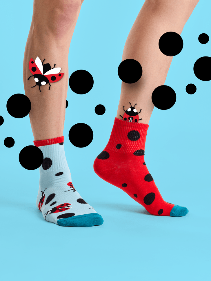 Le Bar a Chaussettes - Chaussettes courtes Coccinelles et Points