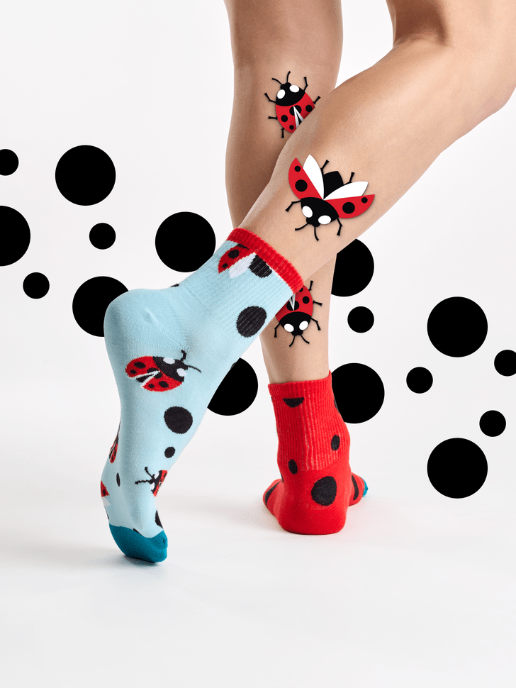 Le Bar a Chaussettes - Chaussettes courtes Coccinelles et Points