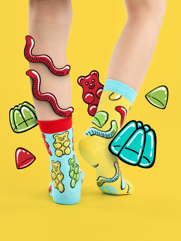 Le Bar a Chaussettes - Chaussettes Enfants Oursons en Bonbon Gélifié