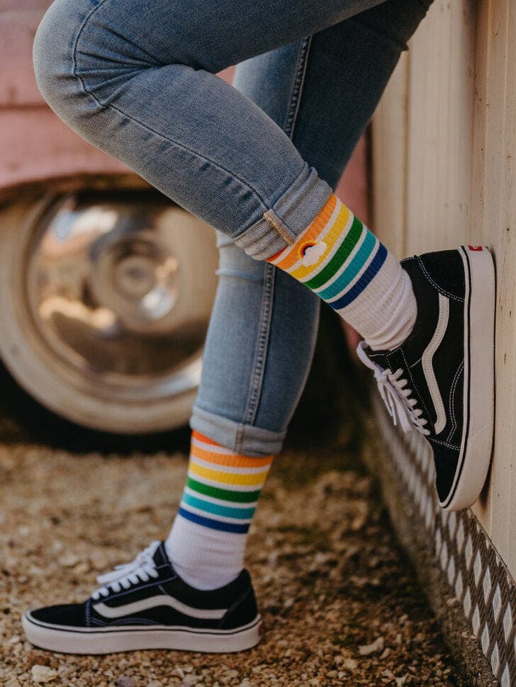 Le Bar a Chaussettes - Chaussettes Sport Arc-en-ciel & Nuages