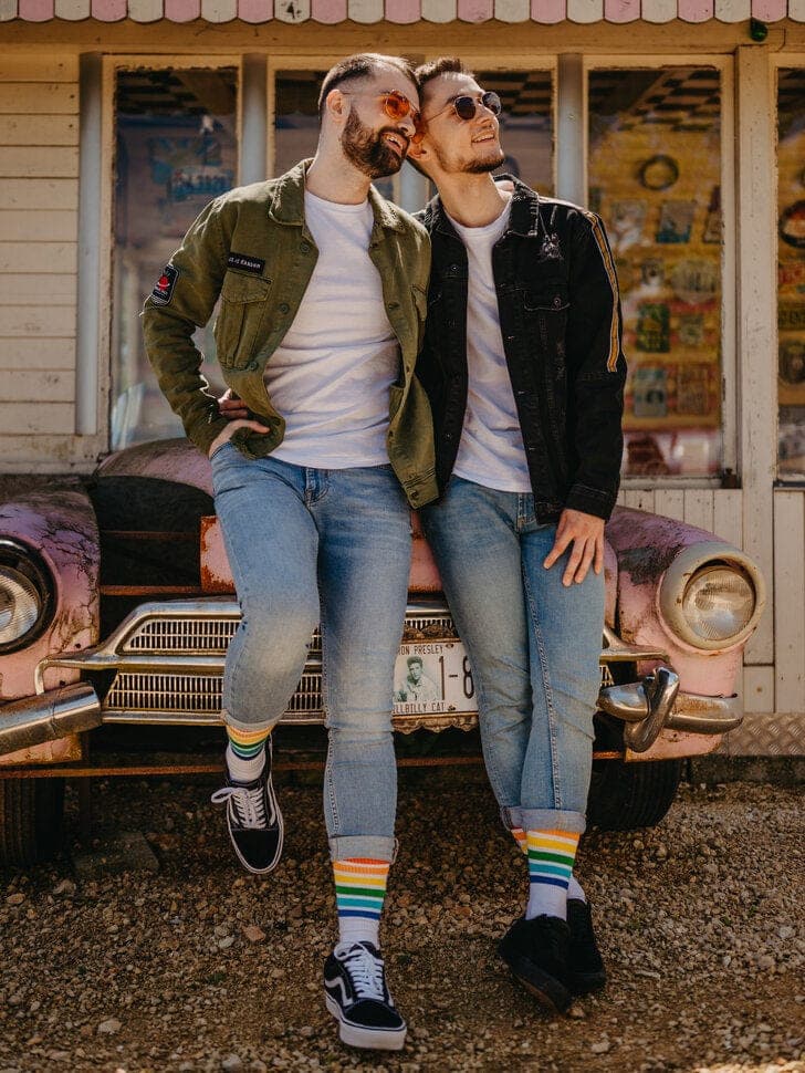 Le Bar a Chaussettes - Chaussettes Sport Arc-en-ciel & Nuages