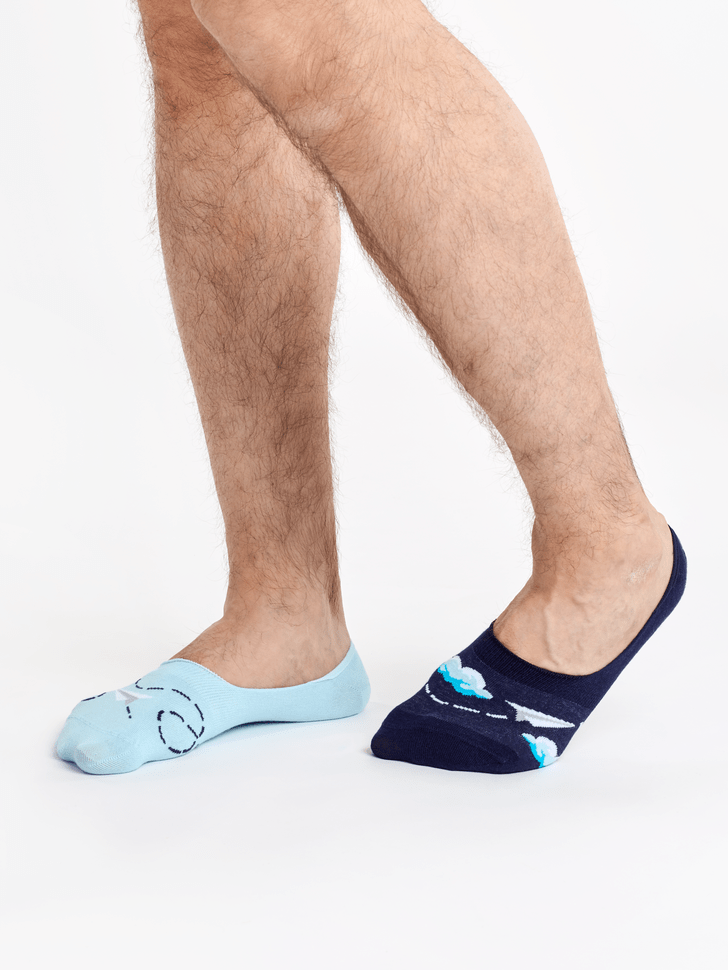 Le Bar a Chaussettes - Protège-pieds Avions en Papier dans les Nuages