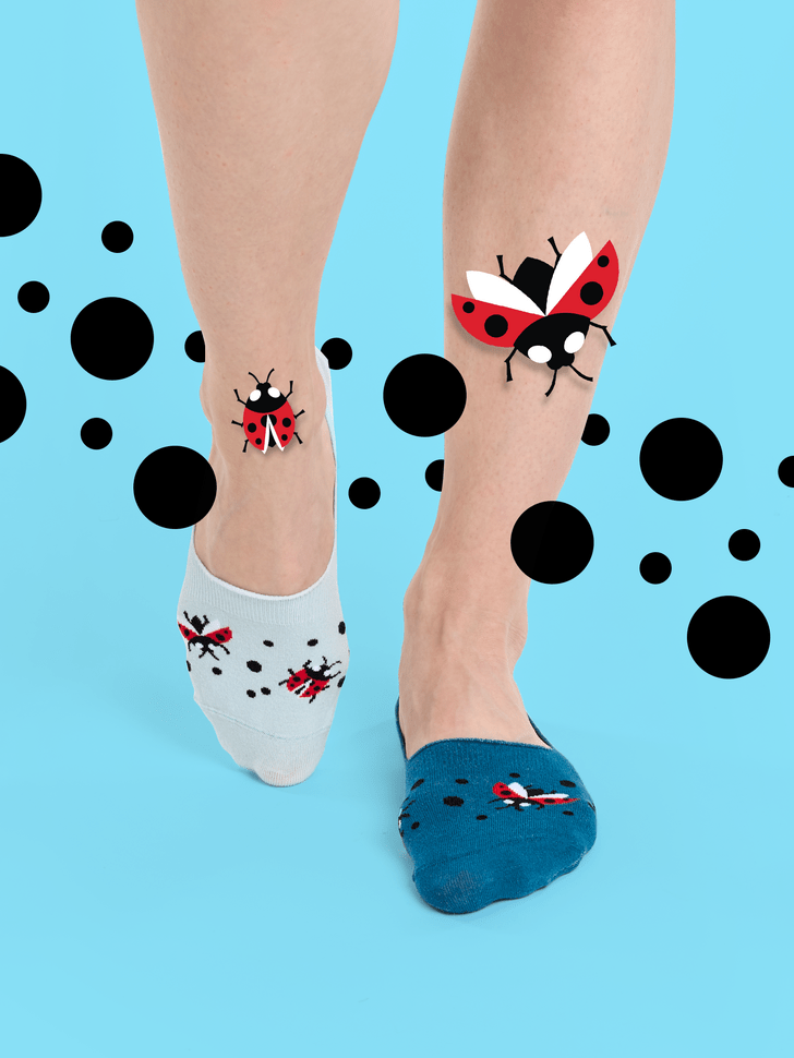 Le Bar a Chaussettes - Protège-pieds Coccinelles et Points