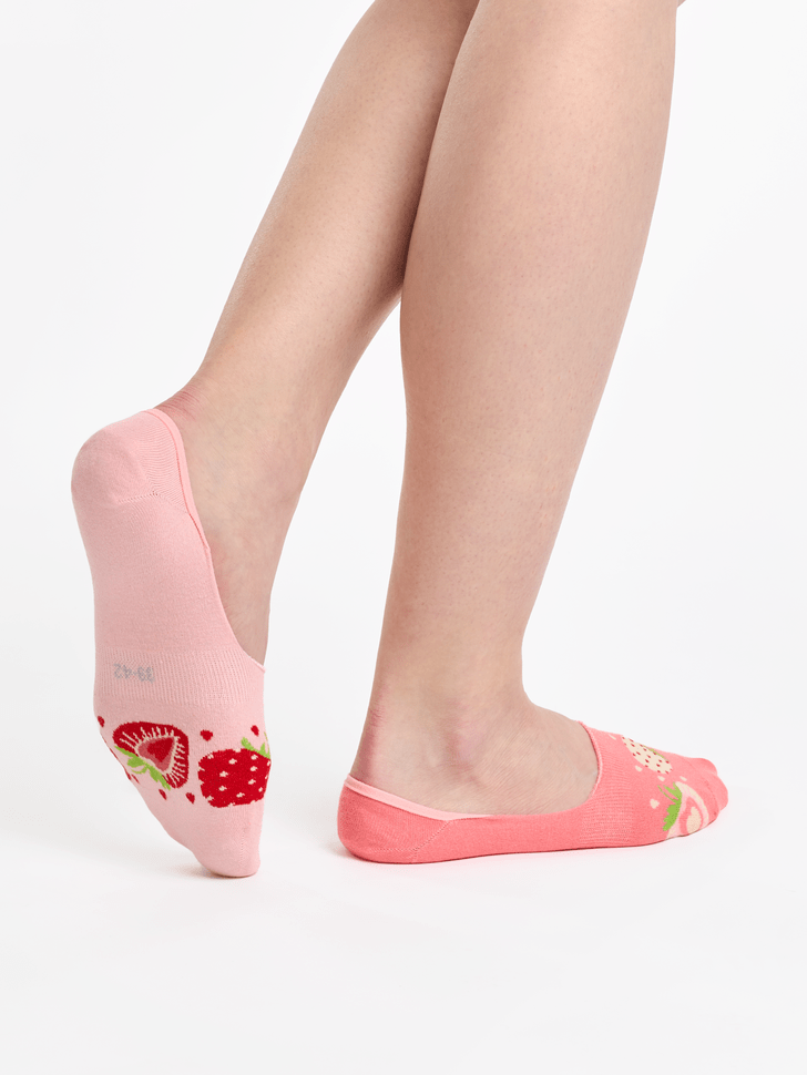 Le Bar a Chaussettes - Protège-pieds Fraises Sucrées
