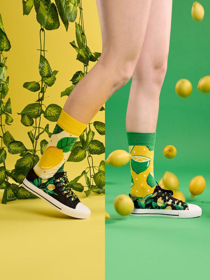 Le Bar a Chaussettes - Sneakers en toile Citrons