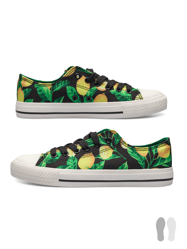Le Bar a Chaussettes - Sneakers en toile Citrons