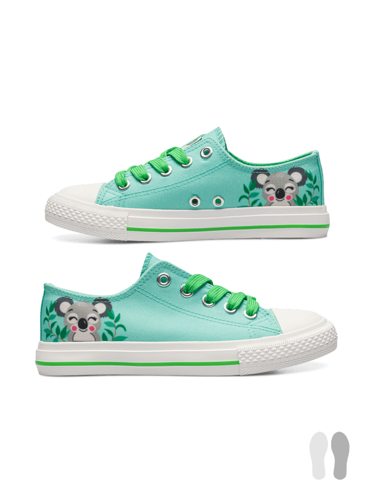 Le Bar a Chaussettes - Sneakers en toile Enfants Koala Heureux