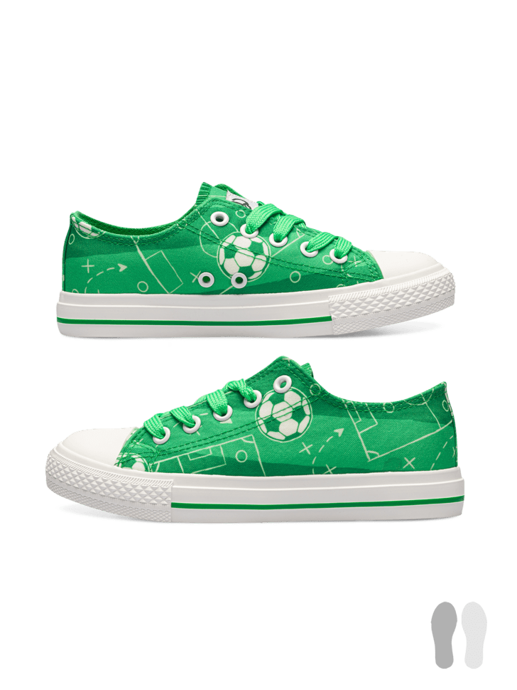 Le Bar a Chaussettes - Sneakers en toile Enfants Terrain de Football