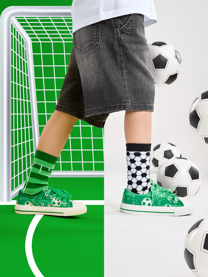 Le Bar a Chaussettes - Sneakers en toile Enfants Terrain de Football