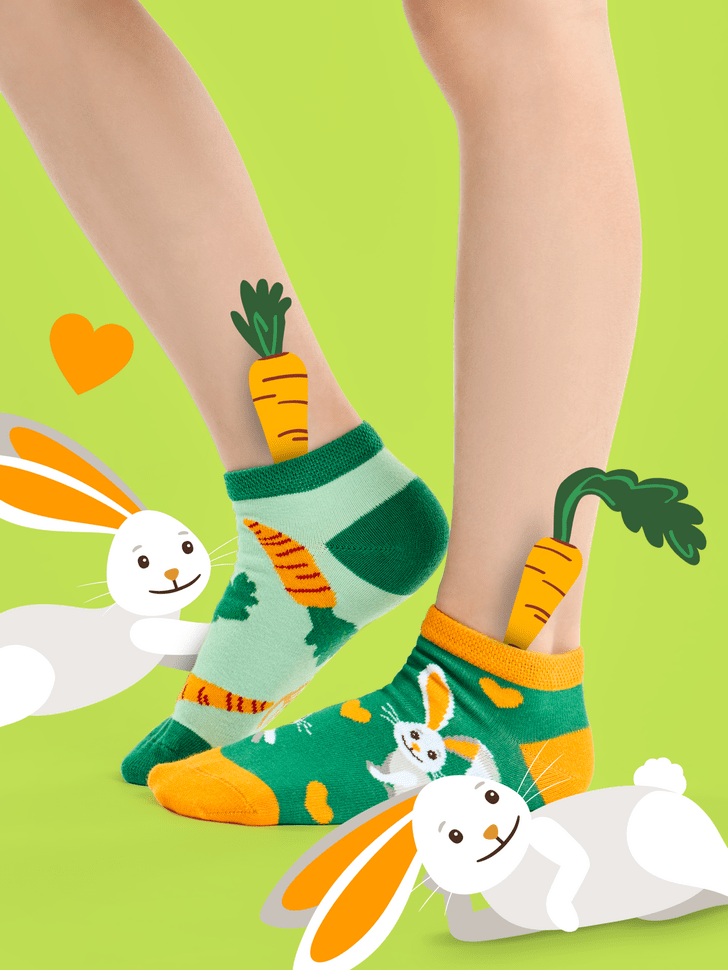 Le Bar a Chaussettes - Socquettes Enfants Carottes et Lapins