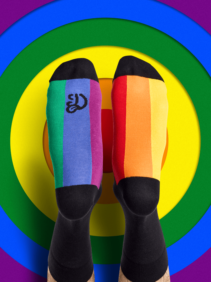Le Bar a Chaussettes - Chaussettes Arc-En-Ciel Caché