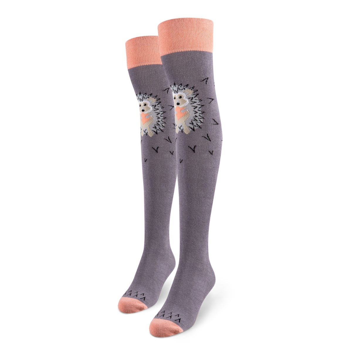 Le Bar a Chaussettes - Chaussettes au-dessus du genou Hérissons Gris