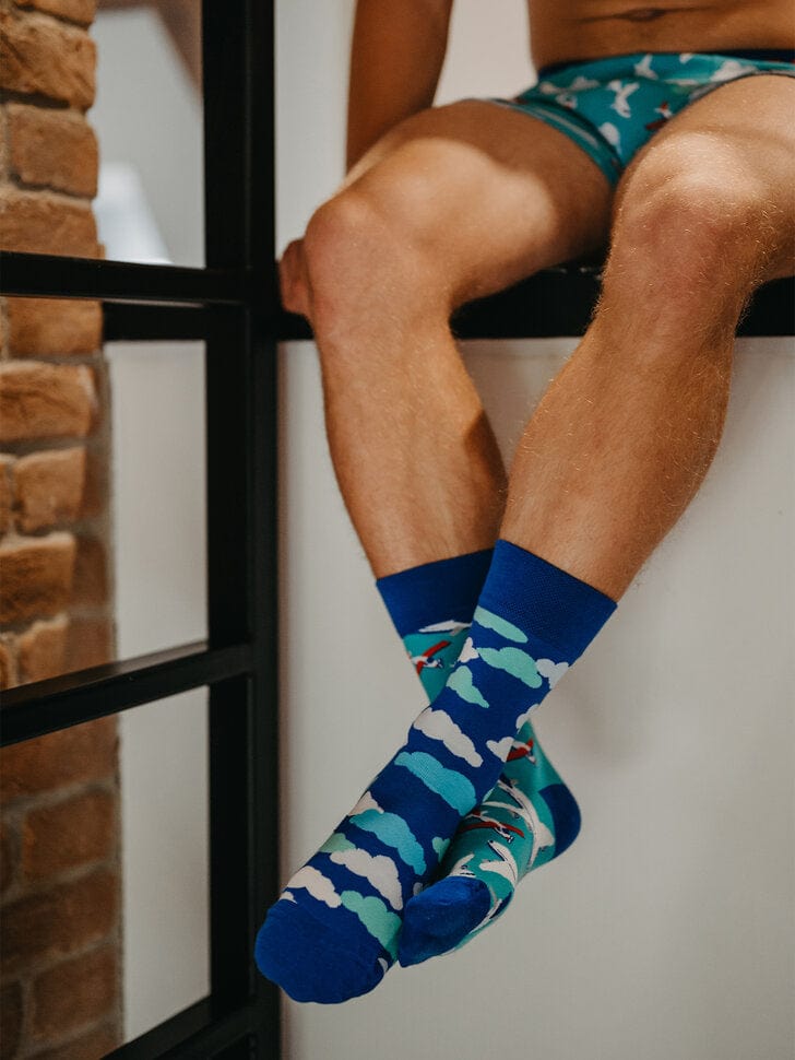 Le Bar a Chaussettes - Chaussettes Avions dans les Nuages