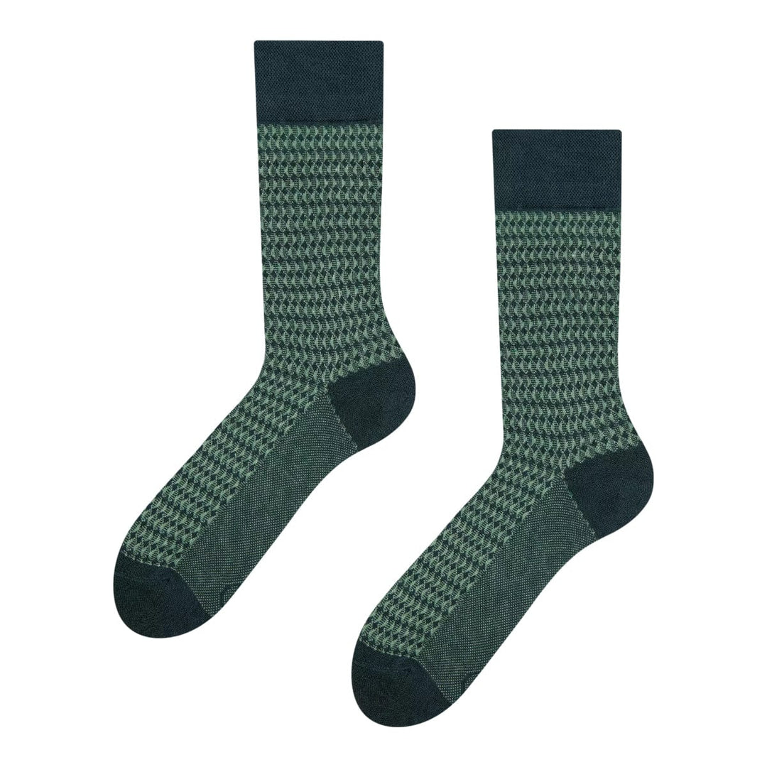 Le Bar a Chaussettes - Chaussettes Bambou Jacquard Vert