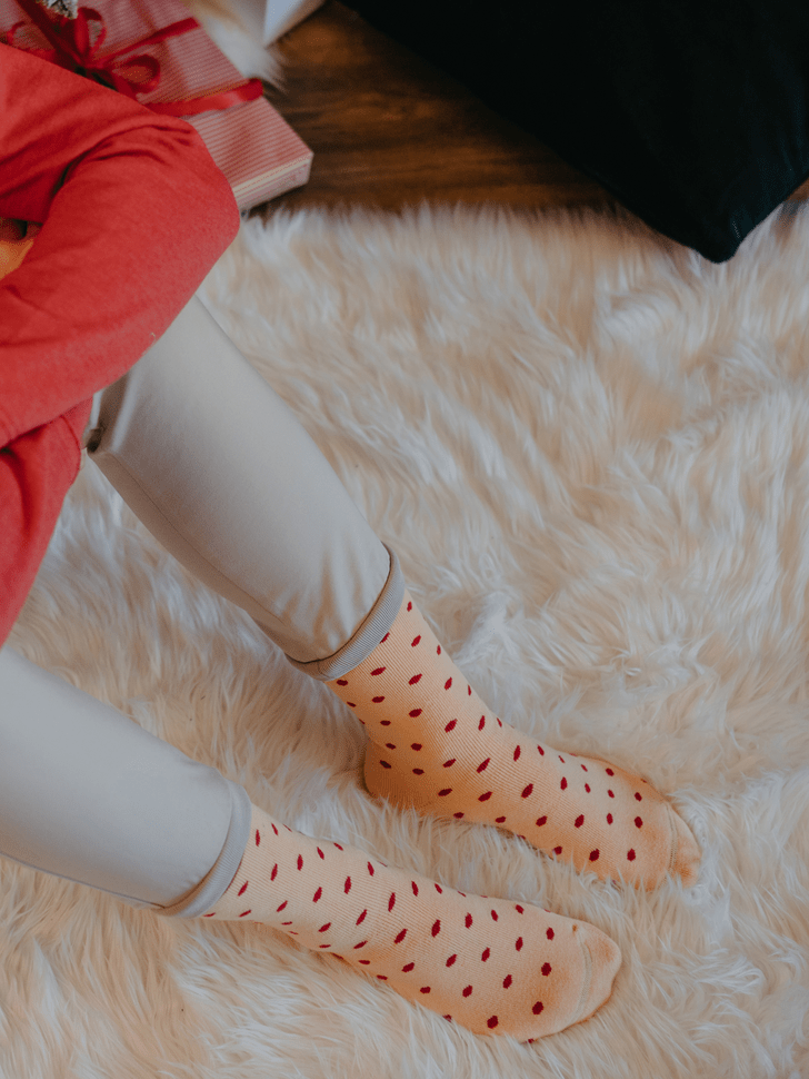 Le Bar a Chaussettes - Chaussettes Chaudes Jaunes Petits Pois