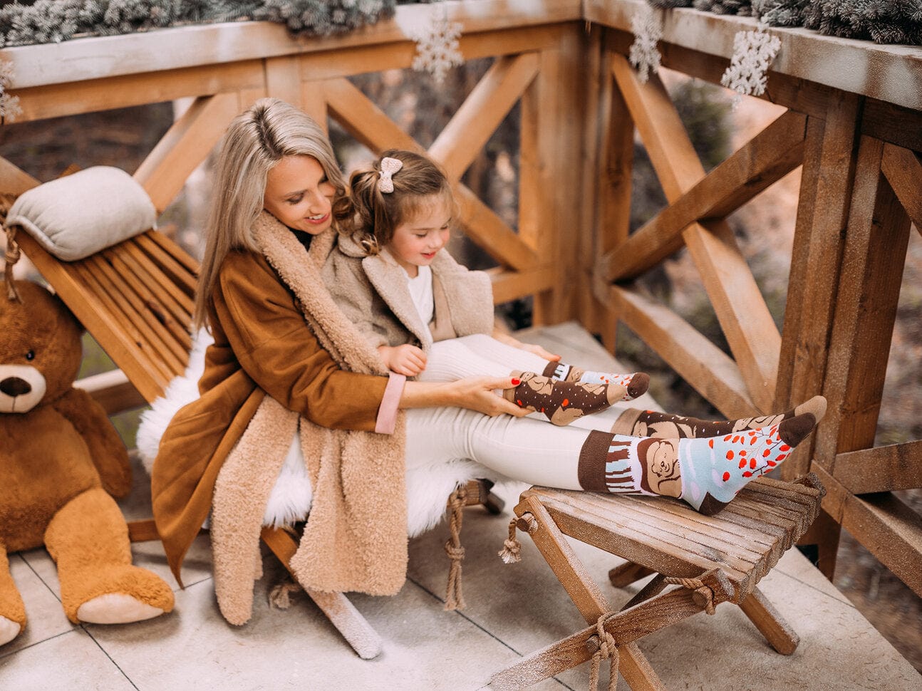 Le Bar a Chaussettes - Chaussettes Chaudes Ours en Hiver