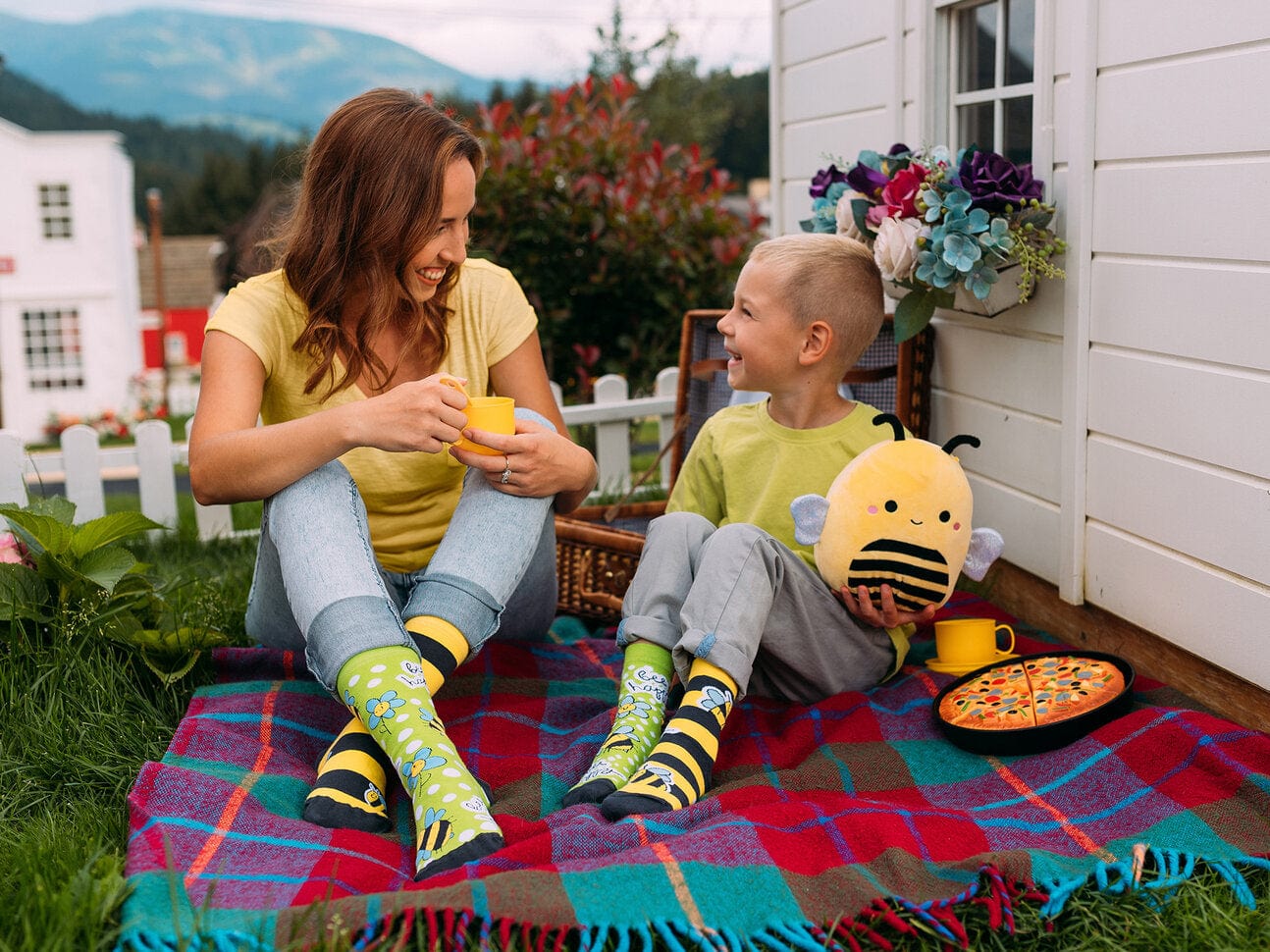 Le Bar a Chaussettes - Chaussettes Enfants Abeilles Butineuses