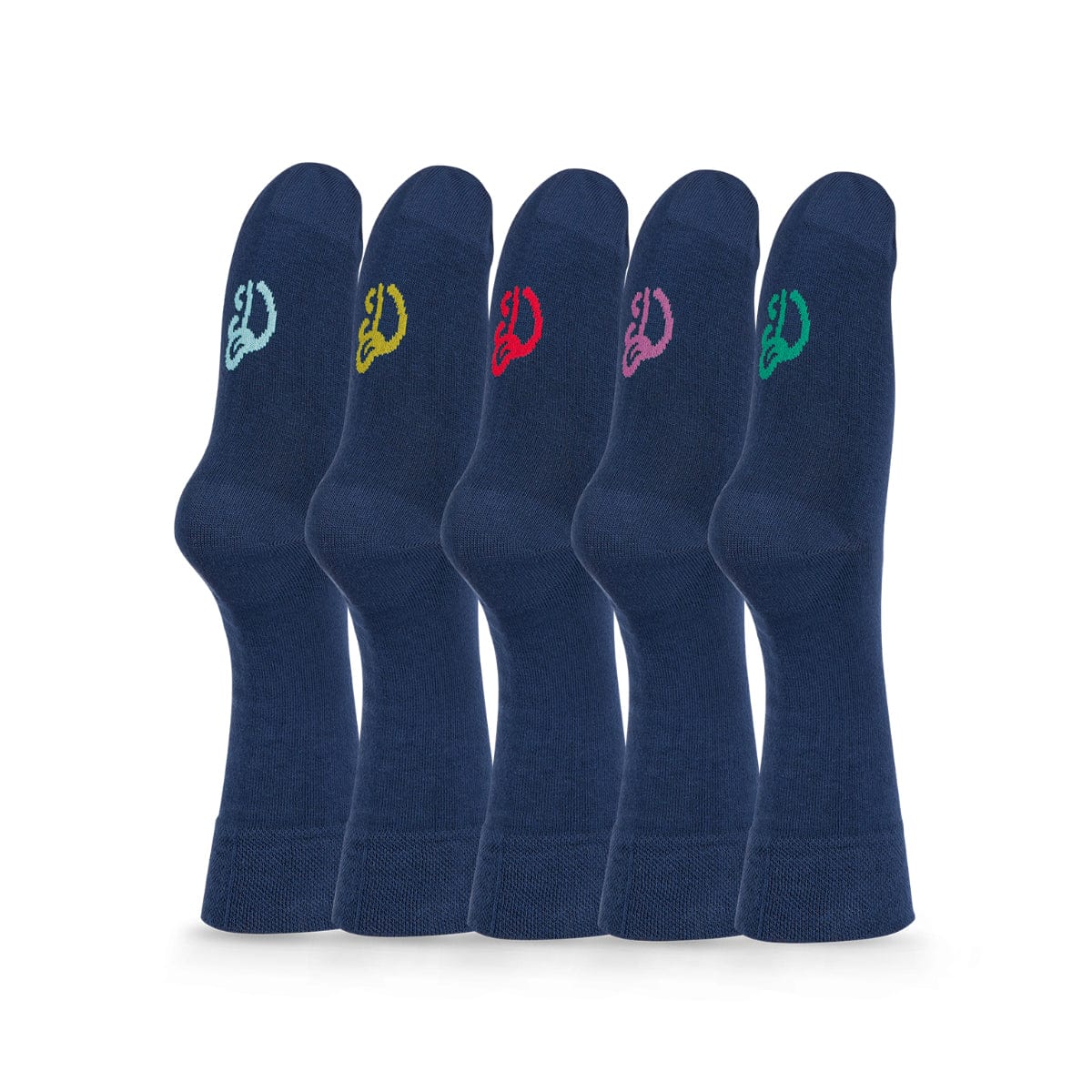 Le Bar a Chaussettes - Lot de 5 Paires de Chaussettes Classiques Bleues