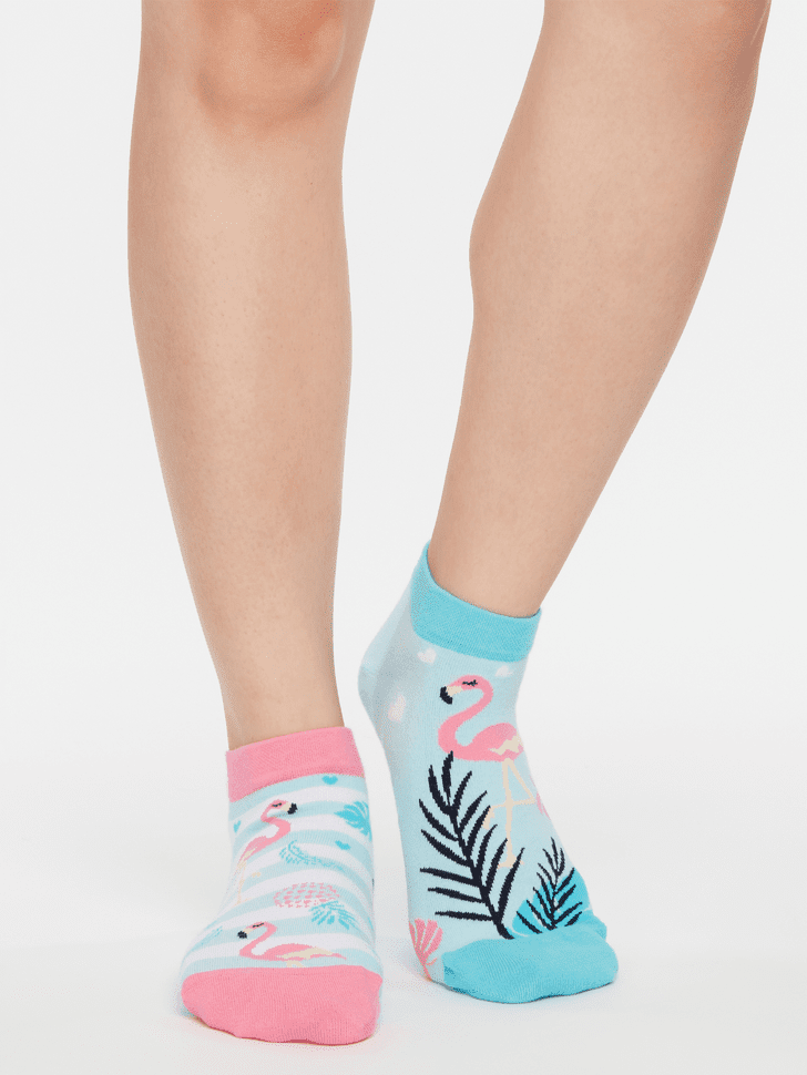 Le Bar a Chaussettes - Socquettes Flamants Roses Amoureux