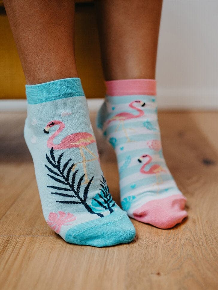 Le Bar a Chaussettes - Socquettes Flamants Roses Amoureux