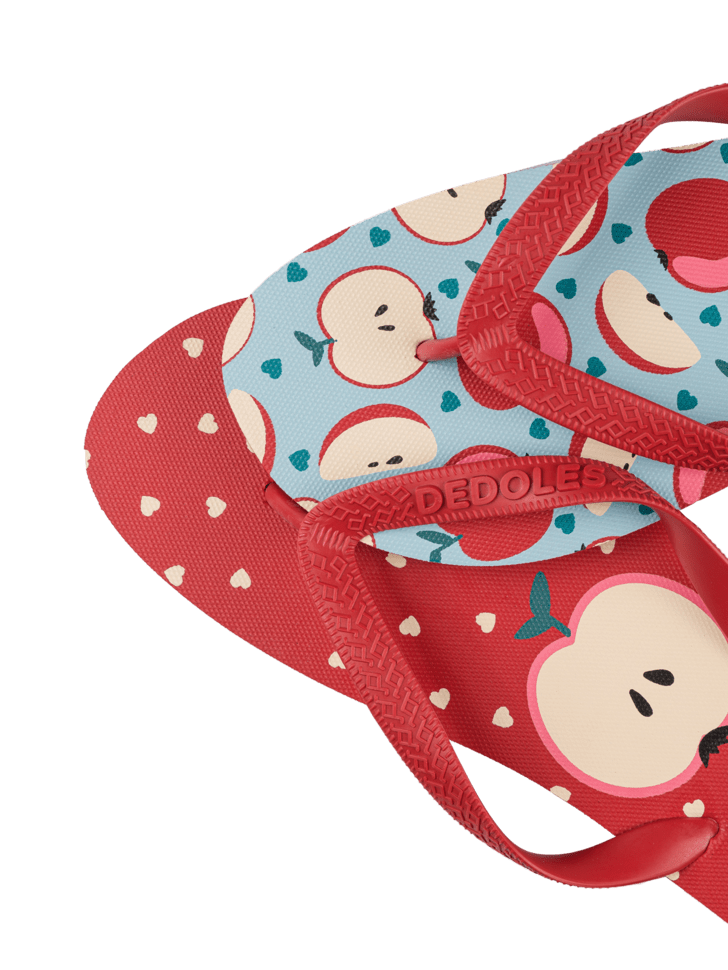 Le Bar a Chaussettes - Tongues Pommes Rouges