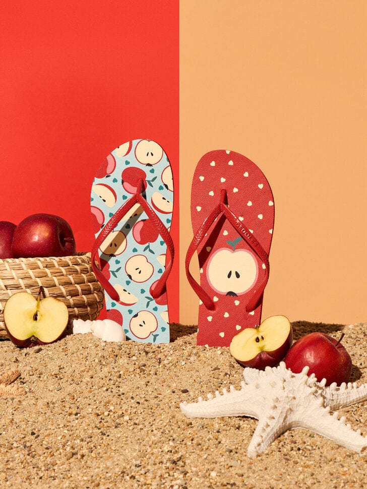 Le Bar a Chaussettes - Tongues Pommes Rouges.