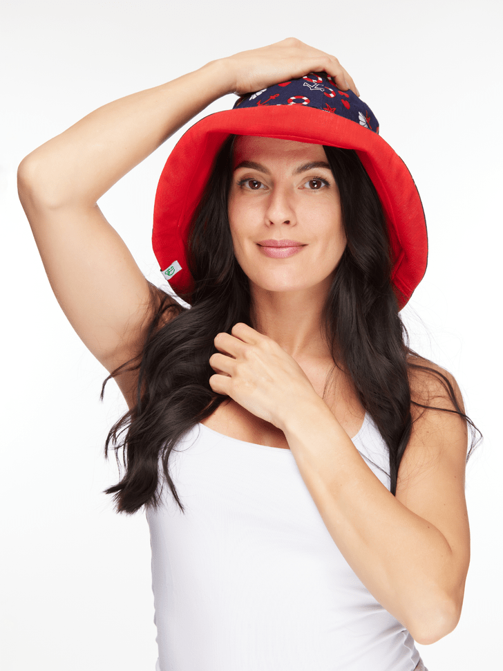 Le Bar a Chaussettes - Chapeau Femme Réversible Ambiance Maritime