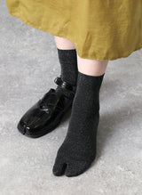 Chaussettes Tabi à Paillettes Noires