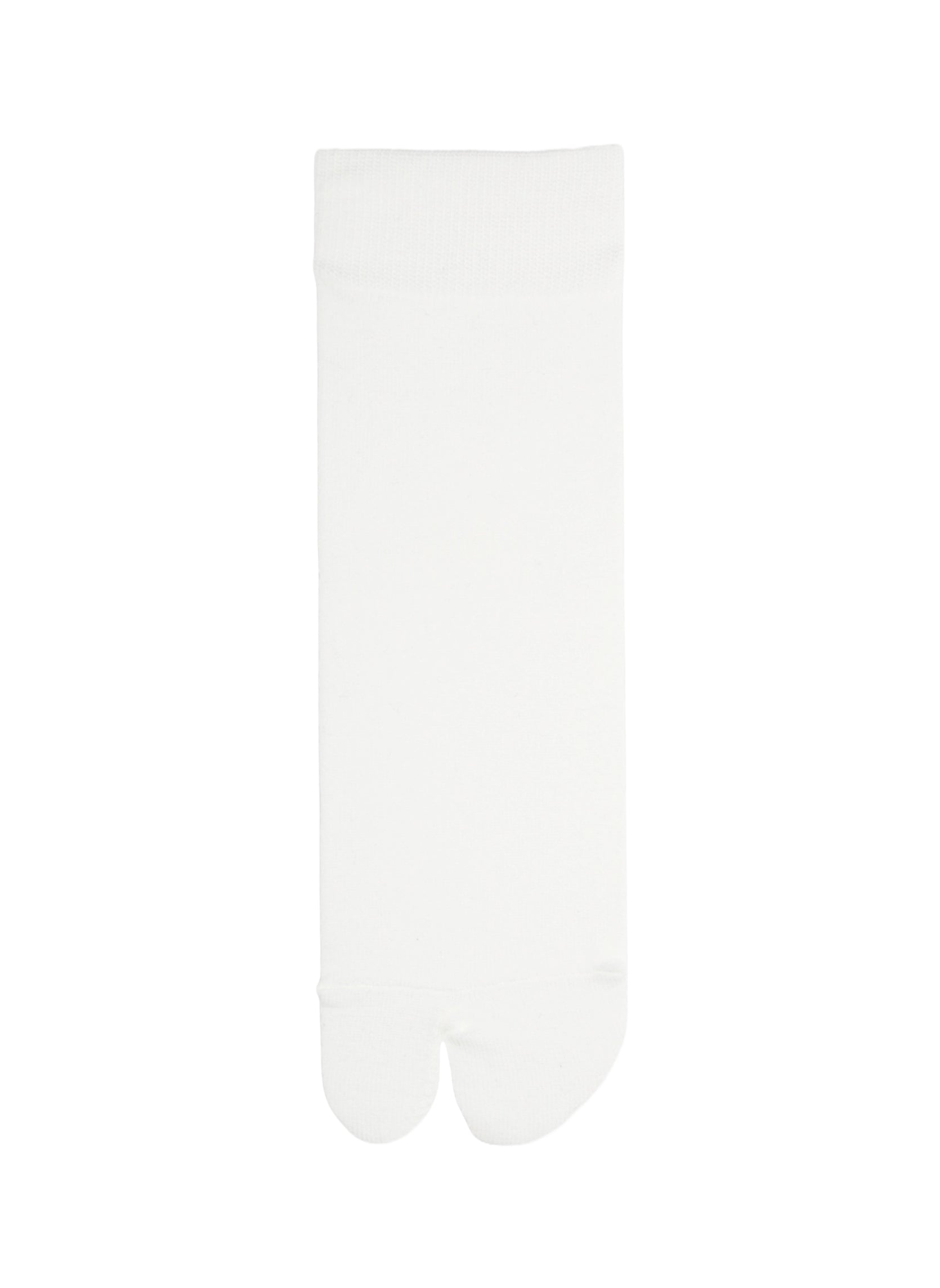 Chaussettes Tabi Courtes Unies en Coton Mélangé Blanches