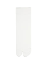 Chaussettes Tabi Courtes Unies en Coton Mélangé Blanches