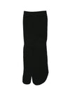 Chaussettes Tabi Courtes Unies en Coton Mélangé Noires