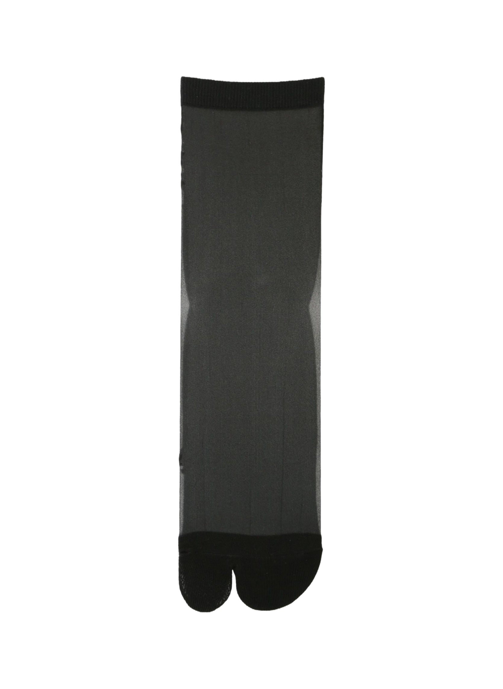 Chaussettes Tabi Transparentes Noires