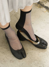 Chaussettes Tabi Transparentes Noires