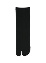 Chaussettes Tabi Courtes Unies en Coton Noires M