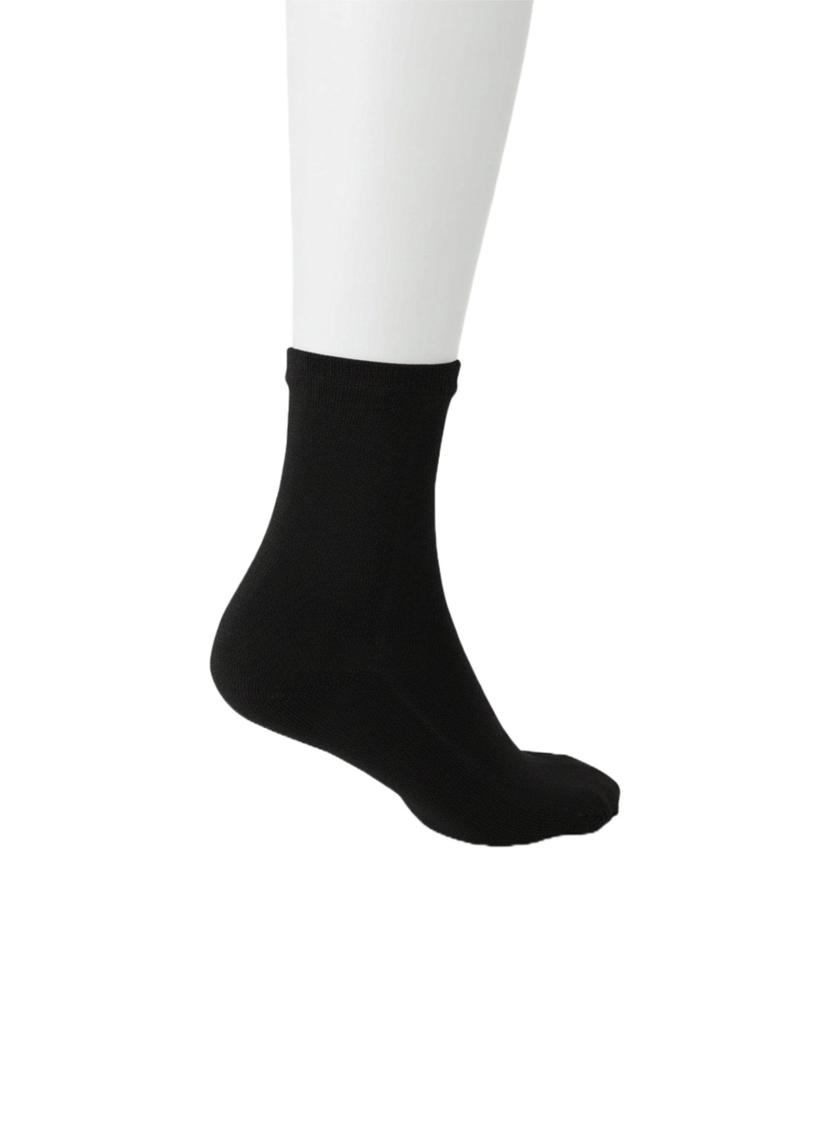 Chaussettes Tabi Courtes Unies en Coton Noires M