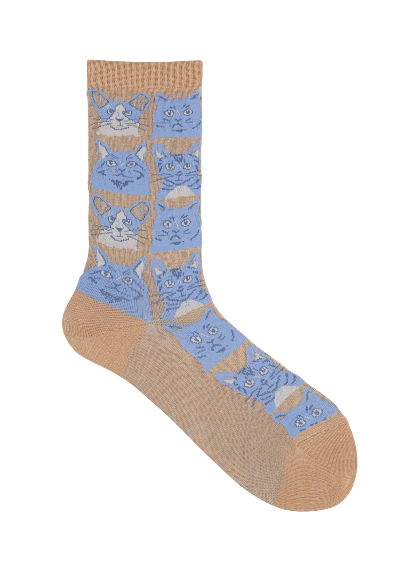 Chaussettes Manga Chats - Beige
