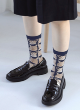 Chaussettes Manga Chats - Bleu Marine