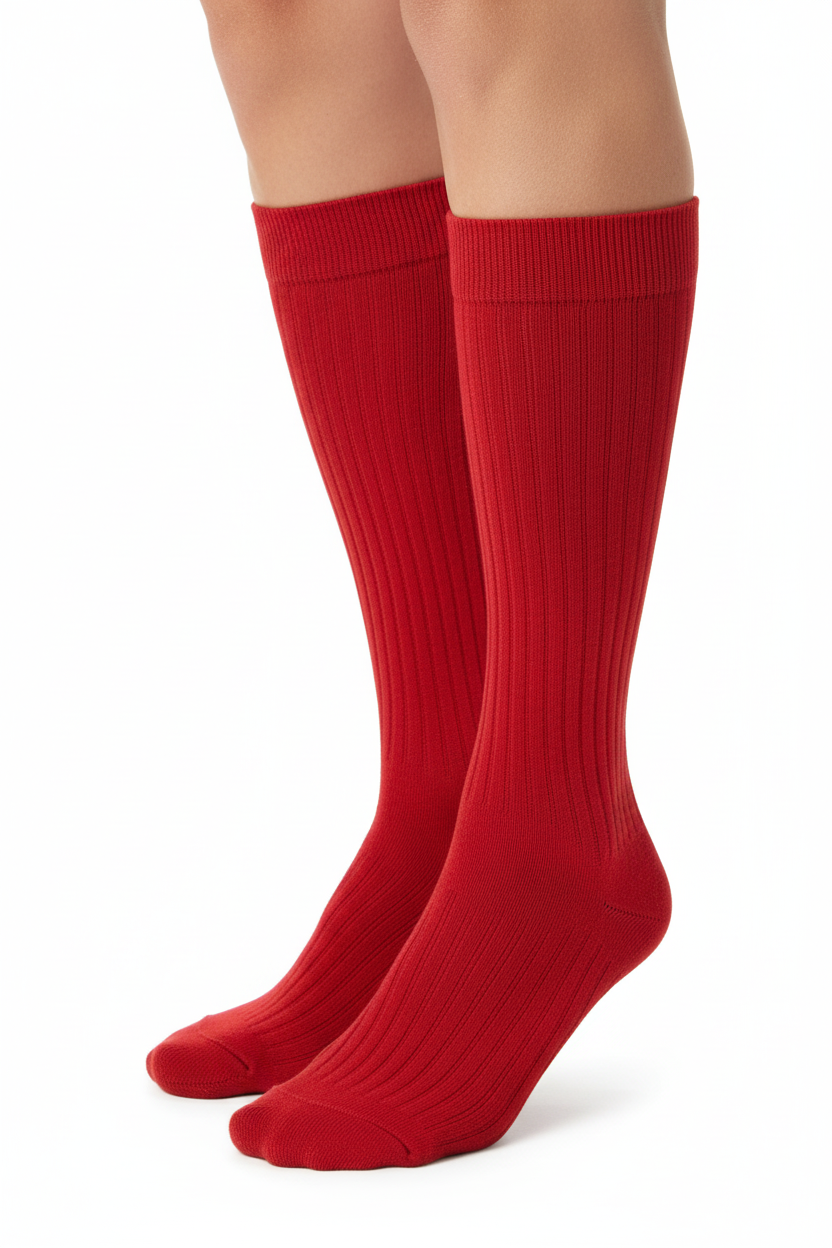 Chaussettes 100% Coton à Côtes