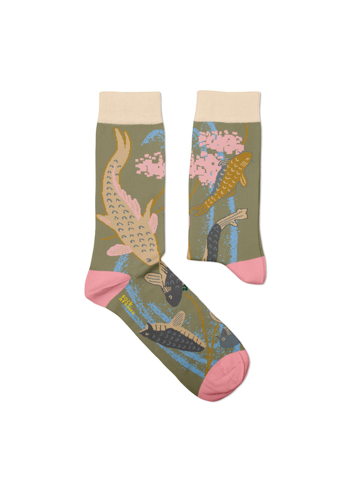 Chaussettes Carpes Nageant, Tsukioka Yoshitoshi - Sock Affairs