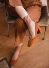 Chaussettes Transparentes à Paillettes Shibuya Caramel