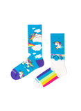 Chaussettes Licornes sur un Arc-en-ciel