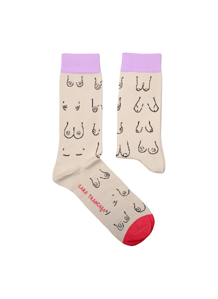 Chaussettes Coton Bio Poitrines, Cara Trancada - Sock Affairs