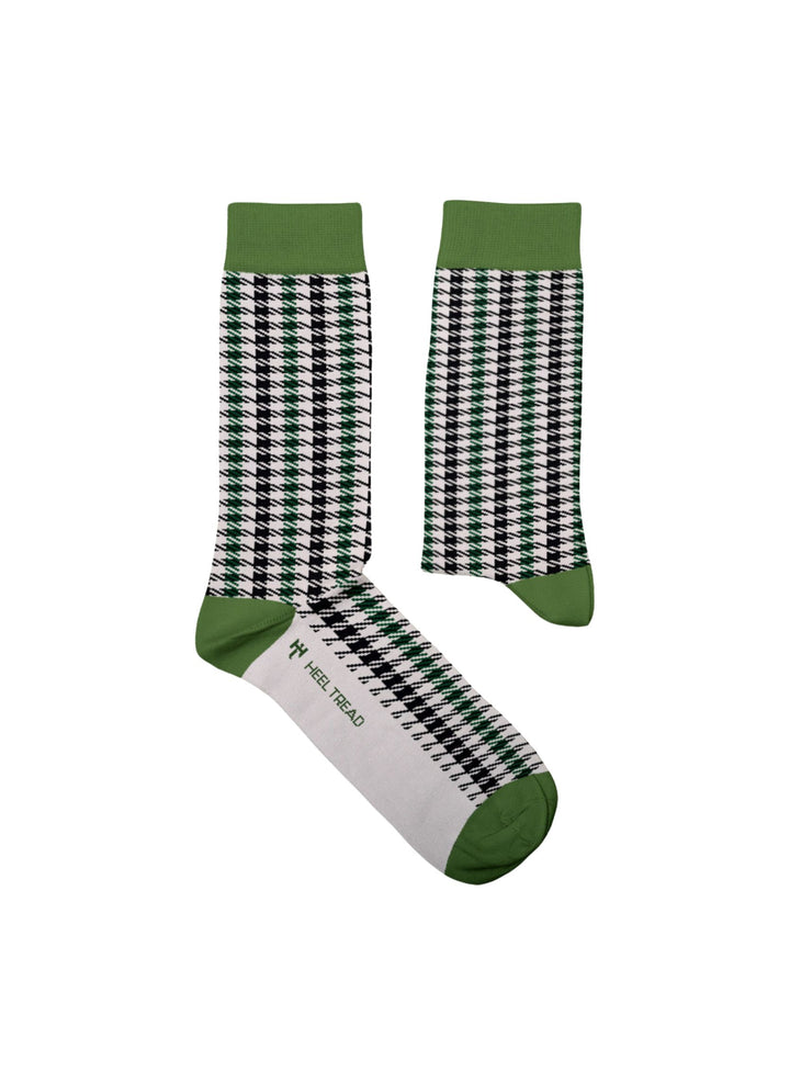 Chaussettes Pied de Poule Vert (Tissus Porsche) - Sock Affairs